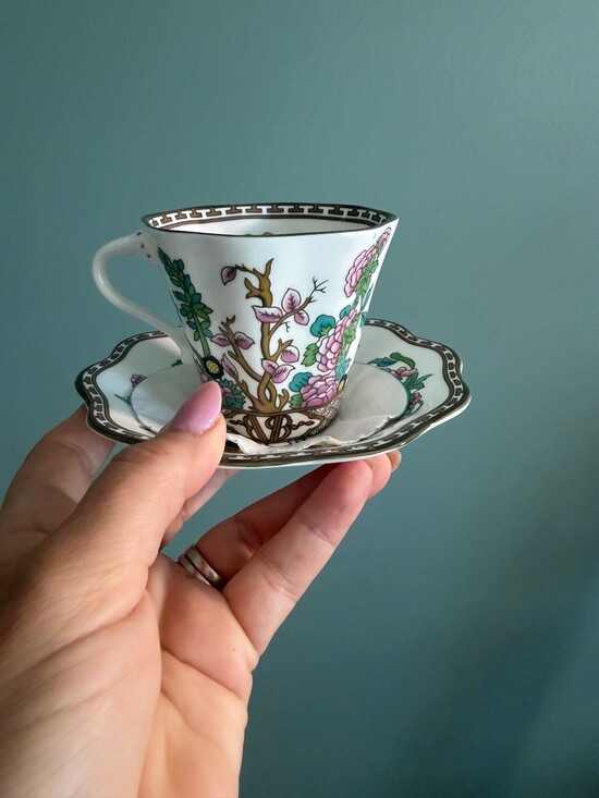 Coalport Other - 165 An Indian Tree pattern bone china teacup and saucer by Coalport.